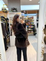 Kemerli Tay Flock Ceket - Görsel 3