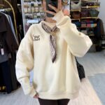 Leopar Fularlı Sweat