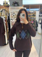 MEXİCO GÖMLEK YAKA KAZAK KAHVE