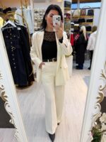 KRUVAZE BEYAZ BLAZER CEKET - Görsel 4